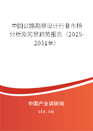 中國公路勘察設(shè)計(jì)行業(yè)市場分析及前景趨勢報(bào)告（2024-2030年）