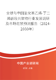 全球與中國氫化苯乙烯-丁二烯嵌段共聚物行業(yè)發(fā)展調(diào)研及市場前景預(yù)測報(bào)告（2024-2030年）