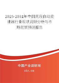 2025-2031年中國無段自動變速器行業(yè)現(xiàn)狀調(diào)研分析與市場前景預(yù)測報告