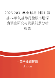 2025-2031年全球與中國(guó)1-氨基-6-甲氧基茚丹鹽酸市場(chǎng)深度調(diào)查研究與發(fā)展前景分析報(bào)告