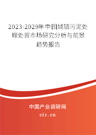 2023-2029年中國城鎮(zhèn)污泥處理處置市場研究分析與前景趨勢報(bào)告