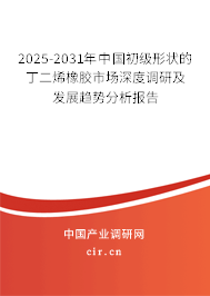 2025-2031年中國初級形狀的丁二烯橡膠市場深度調(diào)研及發(fā)展趨勢分析報告