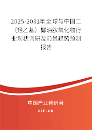 2025-2031年全球與中國二（羥乙基）椰油胺氧化物行業(yè)現(xiàn)狀調(diào)研及前景趨勢預(yù)測報告