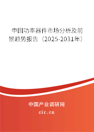 中國功率器件市場分析及前景趨勢報告（2025-2031年）