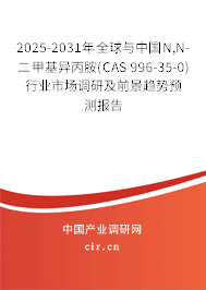 2025-2031年全球與中國N,N-二甲基異丙胺(CAS 996-35-0)行業(yè)市場調(diào)研及前景趨勢預(yù)測報告