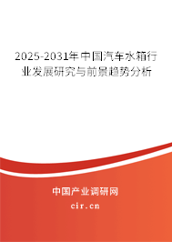 2025-2031年中國汽車水箱行業(yè)發(fā)展研究與前景趨勢分析