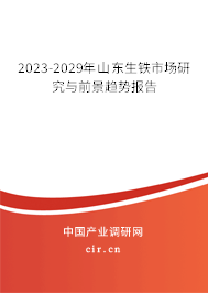 2023-2029年山東生鐵市場(chǎng)研究與前景趨勢(shì)報(bào)告