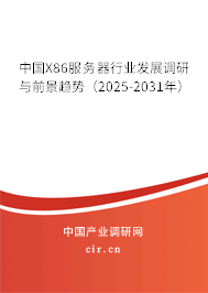 中國X86服務(wù)器行業(yè)發(fā)展調(diào)研與前景趨勢（2025-2031年）