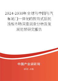 2024-2030年全球與中國與汽車尾門一體化的掀背式后擾流板市場深度調查分析及發(fā)展前景研究報告