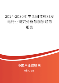 2024-2030年中國固體燃料發(fā)電行業(yè)研究分析與前景趨勢報告