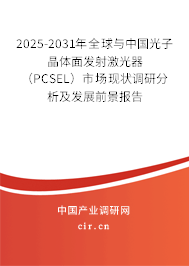 2025-2031年全球與中國光子晶體面發(fā)射激光器（PCSEL）市場現(xiàn)狀調(diào)研分析及發(fā)展前景報告