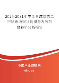 2025-2031年中國合成碳酸二甲酯市場現(xiàn)狀調(diào)研與發(fā)展前景趨勢分析報告