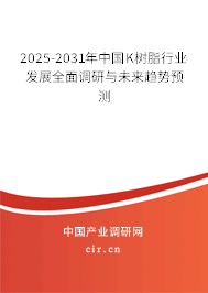 2025-2031年中國K樹脂行業(yè)發(fā)展全面調研與未來趨勢預測
