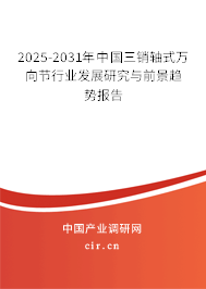 2025-2031年中國三銷軸式萬向節(jié)行業(yè)發(fā)展研究與前景趨勢報告