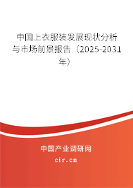 中國上衣服裝發(fā)展現(xiàn)狀分析與市場前景報告（2025-2031年）