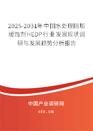 2025-2031年中國水處理阻垢緩蝕劑HEDP行業(yè)發(fā)展現(xiàn)狀調(diào)研與發(fā)展趨勢分析報告