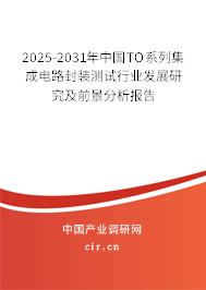 2025-2031年中國TO系列集成電路封裝測試行業(yè)發(fā)展研究及前景分析報告