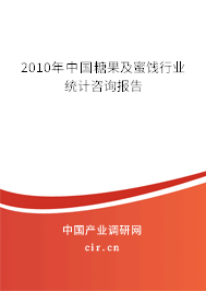 2010年中國糖果及蜜餞行業(yè)統(tǒng)計咨詢報告