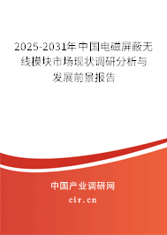 2025-2031年中國電磁屏蔽無線模塊市場現(xiàn)狀調(diào)研分析與發(fā)展前景報告