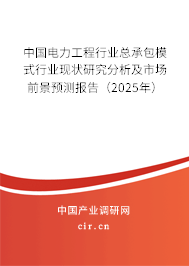 中國電力工程行業(yè)總承包模式行業(yè)現(xiàn)狀研究分析及市場前景預(yù)測報(bào)告（2025年）