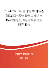 2024-2030年全球與中國高級輔助駕駛系統(tǒng)攝像頭模組市場深度調(diào)查分析及發(fā)展趨勢研究報(bào)告