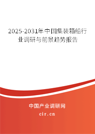 2025-2031年中國集裝箱船行業(yè)調(diào)研與前景趨勢報告