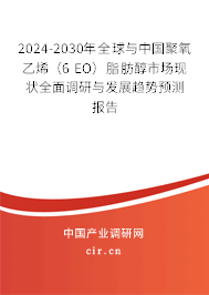 2024-2030年全球與中國聚氧乙烯（6 EO）脂肪醇市場現(xiàn)狀全面調(diào)研與發(fā)展趨勢預(yù)測報(bào)告