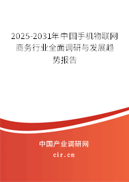 2025-2031年中國手機物聯(lián)網(wǎng)商務行業(yè)全面調(diào)研與發(fā)展趨勢報告