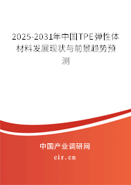 2025-2031年中國(guó)TPE彈性體材料發(fā)展現(xiàn)狀與前景趨勢(shì)預(yù)測(cè)