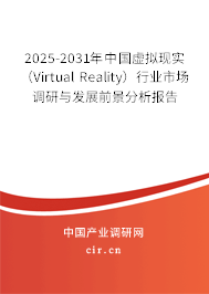 2025-2031年中國虛擬現(xiàn)實（Virtual Reality）行業(yè)市場調(diào)研與發(fā)展前景分析報告
