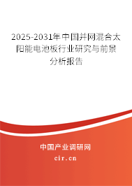 2025-2031年中國(guó)并網(wǎng)混合太陽(yáng)能電池板行業(yè)研究與前景分析報(bào)告