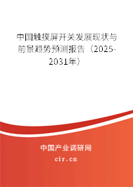 中國觸摸屏開關(guān)發(fā)展現(xiàn)狀與前景趨勢預(yù)測報告（2025-2031年）