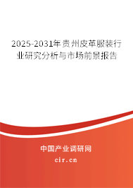2025-2031年貴州皮革服裝行業(yè)研究分析與市場前景報告