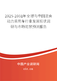 2025-2031年全球與中國混合動力乘用車行業(yè)發(fā)展現(xiàn)狀調(diào)研與市場前景預(yù)測報告