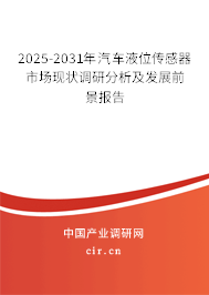 2025-2031年汽車液位傳感器市場現(xiàn)狀調(diào)研分析及發(fā)展前景報(bào)告