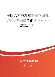 中國人力資源服務(wù)市場研究分析與發(fā)展趨勢報告（2025-2031年）