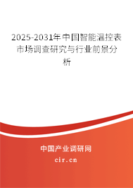 2025-2031年中國智能溫控表市場調(diào)查研究與行業(yè)前景分析
