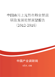 中國去污上光劑市場全景調(diào)研及發(fā)展前景展望報告（2012-2016）