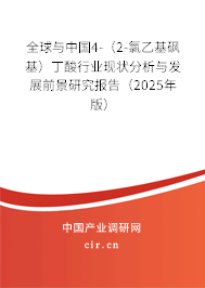 全球與中國4-（2-氯乙基砜基）丁酸行業(yè)現(xiàn)狀分析與發(fā)展前景研究報告（2025年版）