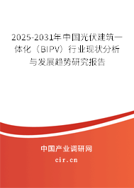 2025-2031年中國(guó)光伏建筑一體化（BIPV）行業(yè)現(xiàn)狀分析與發(fā)展趨勢(shì)研究報(bào)告