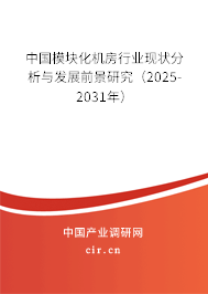 中國模塊化機(jī)房行業(yè)現(xiàn)狀分析與發(fā)展前景研究（2025-2031年）