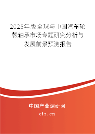 2025年版全球與中國汽車輪轂軸承市場專題研究分析與發(fā)展前景預(yù)測報告