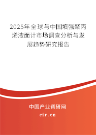 2025年全球與中國填強聚丙烯液面計市場調(diào)查分析與發(fā)展趨勢研究報告