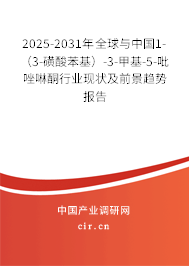 2025-2031年全球與中國(guó)1-（3-磺酸苯基）-3-甲基-5-吡唑啉酮行業(yè)現(xiàn)狀及前景趨勢(shì)報(bào)告