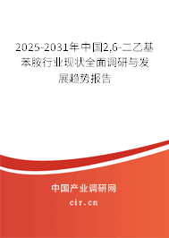 2025-2031年中國2,6-二乙基苯胺行業(yè)現(xiàn)狀全面調(diào)研與發(fā)展趨勢報(bào)告