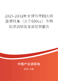 2025-2031年全球與中國大排量摩托車（大于600cc）市場現(xiàn)狀調(diào)研及發(fā)展前景報告