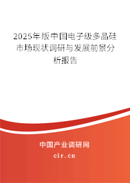 2025年版中國電子級多晶硅市場現(xiàn)狀調(diào)研與發(fā)展前景分析報告