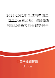2025-2031年全球與中國二（2,2,2-三氟乙基）碳酸酯發(fā)展現(xiàn)狀分析及前景趨勢報告