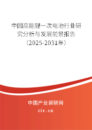 中國高能鋰一次電池行業(yè)研究分析與發(fā)展前景報告（2025-2031年）