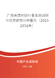 廣西合成樹脂行業(yè)發(fā)展調(diào)研與前景趨勢分析報告（2025-2031年）